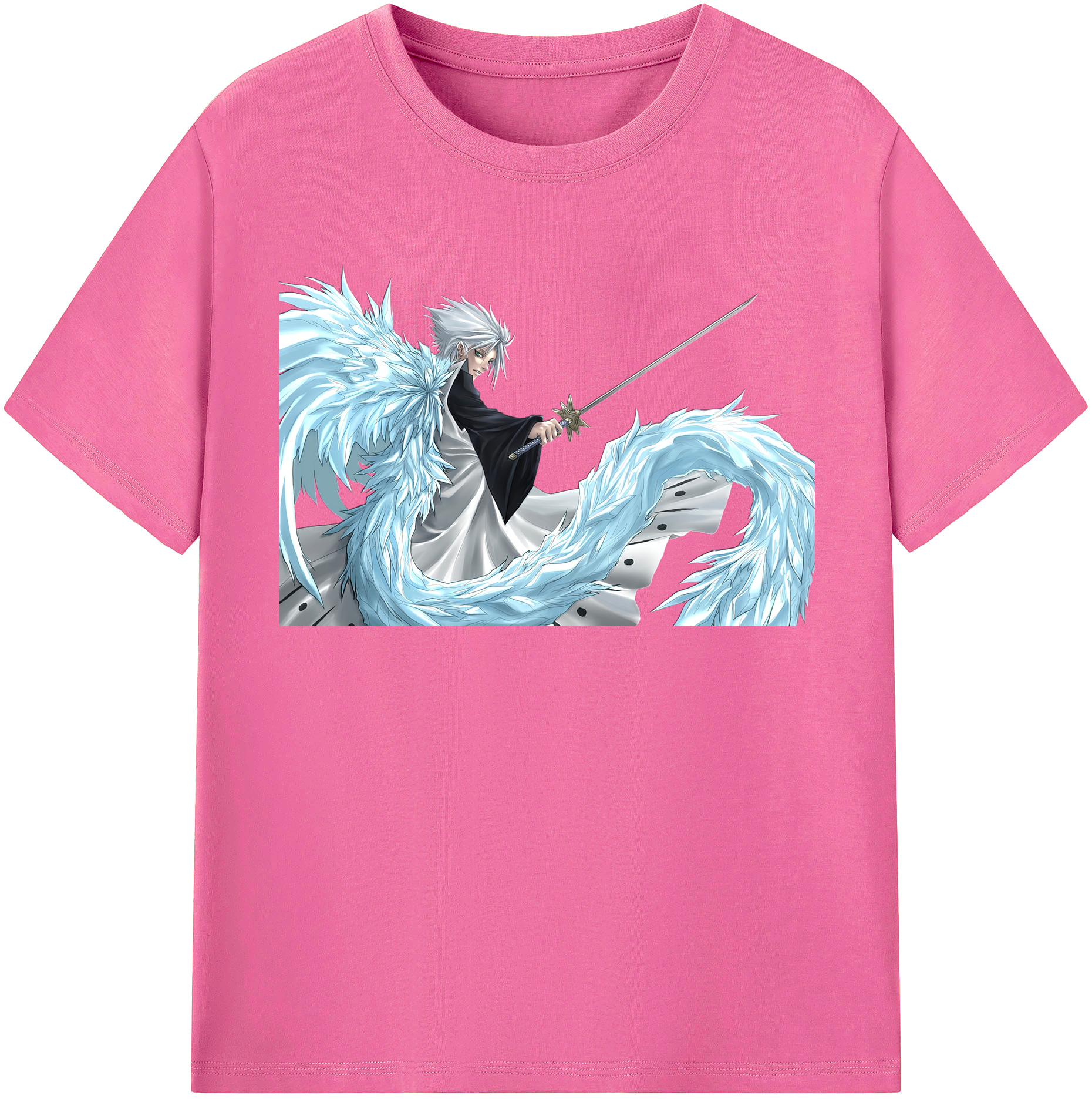（画像用） ブリーチ 日番谷冬獅郎（ひつがや とうしろう） BLEACH Hitsugaya Toushirou レディースカジュアルプリントTシャツ（綿100％）